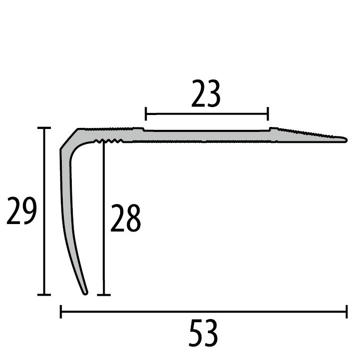 712 - Nez de marche percé 53mm 