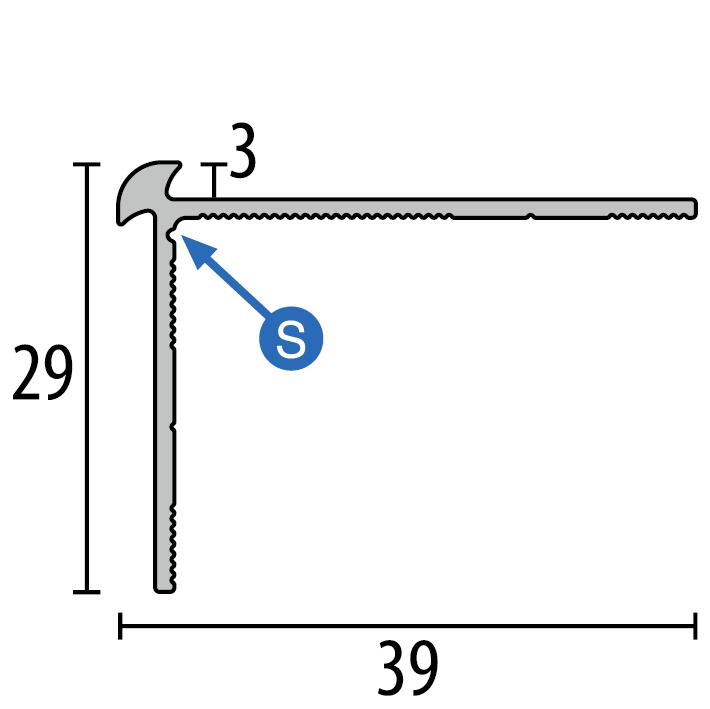 871 - Nez de marche percé 39 mm 